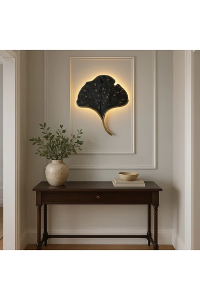 ASZEN Modern ledli Mabet yaprağı aplik pilli Ebat(35×32) ürün görseli 1