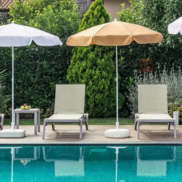 Balkon ve Plaj Şemsiyesi 200 cm 360 Derece Dönebilen - Resim 3