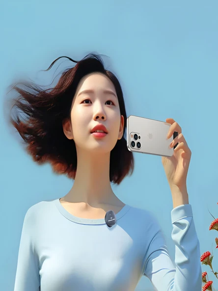 Type-C Girişli 300mAh Dijital Ekranlı 2.4G Kablosuz Çift Yaka Mikrofonu Pro++ - Resim 6