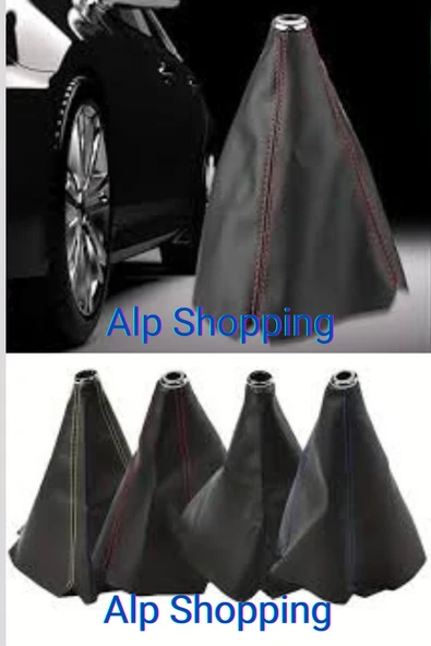 Alfa Romeo 146 Siyah Deri özel yeni Tasarım Beyaz Şerit Spor Dikiş Vites Körüğü - Resim 3