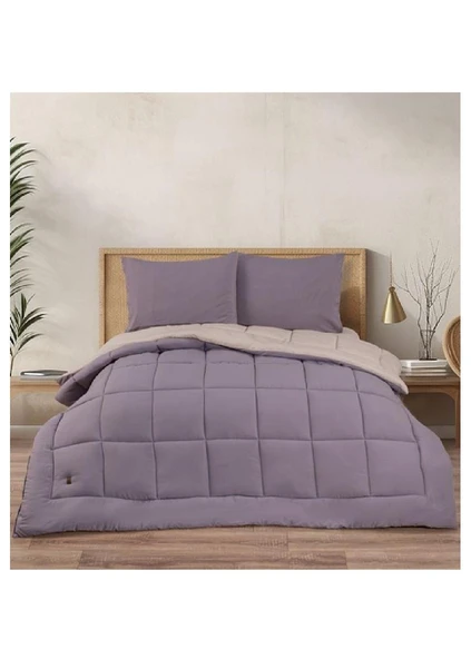 Schafer Home Softy Comfort Yorgan Seti 4 Parça-Bej/Mor - Resim 2