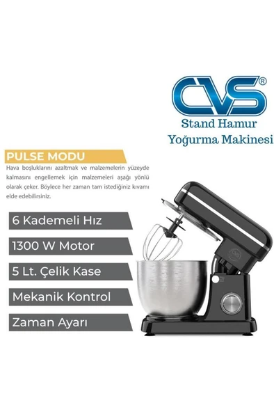 CVS DN 4658 Hamur Yoğurma Makinesi 1300W - Resim 3
