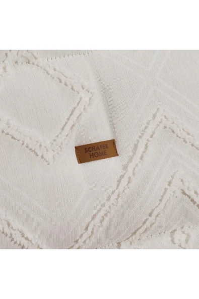 Schafer Home Mona Çift Kişilik Şönil Yorgan Seti 6 Parça-Krem - Resim 3