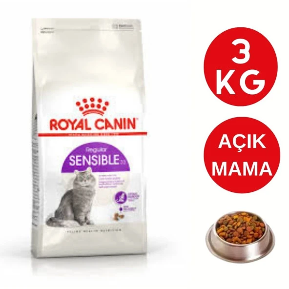 Royal Canin Sensible 33 Açık Kuru Kedi Maması 3 Kg. ürün görseli 1