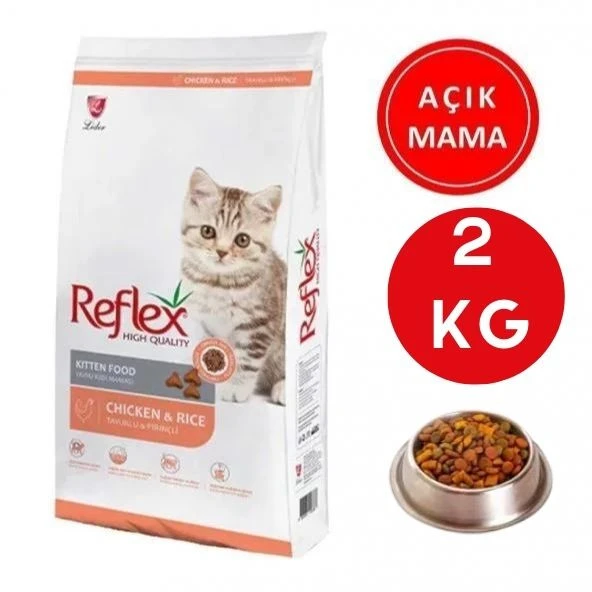 Reflex Kitten Tavuklu Yavru Kedi Maması 2 kg AÇIK ürün görseli