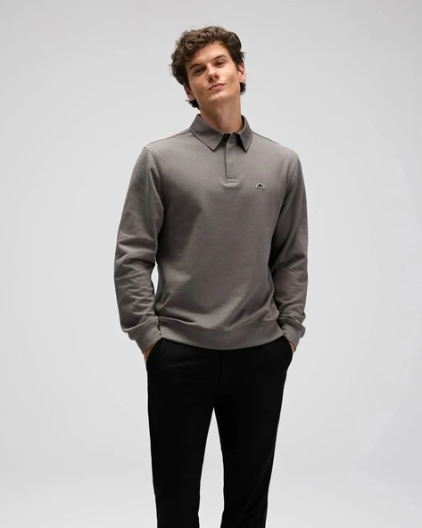 Ellesse EM607 Erkek Polo Yaka Antrasit Sweat ürün görseli 1