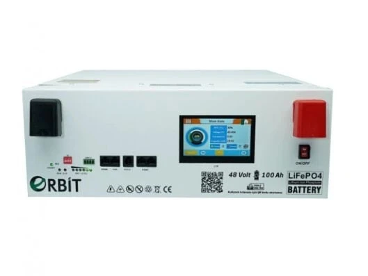 ORBİT 51.2 V 100 Ah LiFePO4 Akü-Low Voltage-Ekranlı-Metal Kasa ürün görseli
