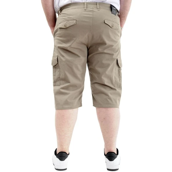 Büyük Beden Erkek Kapri Klasik 21401 Bej - Resim 4