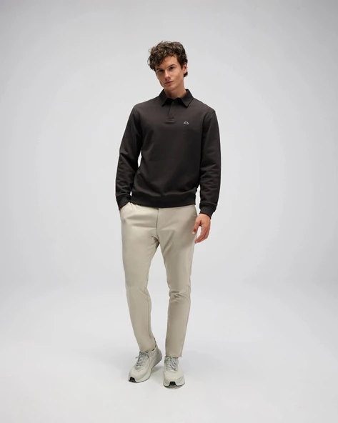 Ellesse EM607 Erkek Polo Yaka Haki Sweat - Resim 3