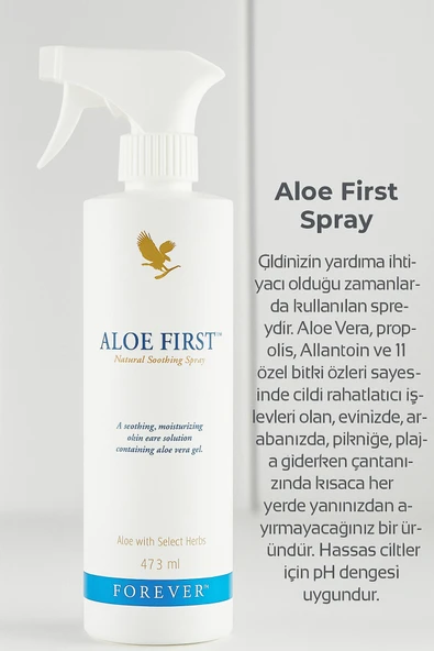 Forever Living Forever Aloe First Sprey 473 ml – Doğal Yatıştırıcı & Nemlendirici Aloe Vera Bakım Spreyi - Resim 4