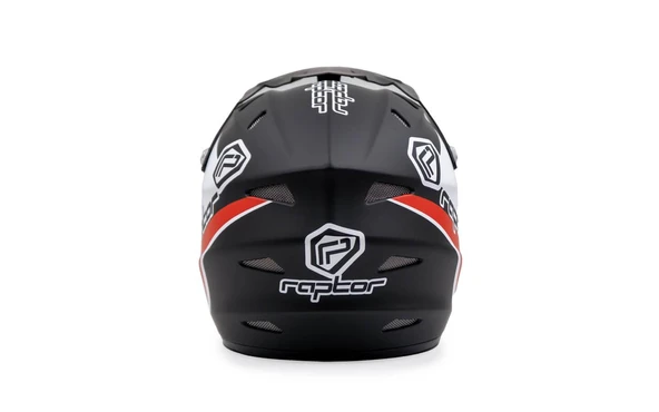 Raptor Kask KS05-A Obsidian Full Face Bisiklet FreeRide Motosiklet Kaskı L Beden Siyah Kırmızı - Resim 2