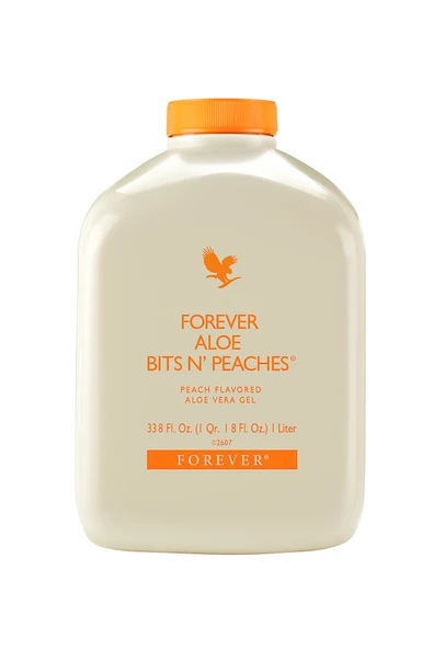 Forever Living Forever Aloe Bits N’ Peaches | 1 Litre | Şeftali Aromalı Aloe Vera Jel | Sıvı Takviye Edici Gıda - Resim 2
