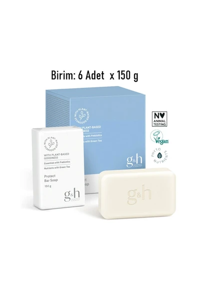 G&h Prebiyotikler ve Yeşil Çay İle Formüle Edilen Antioksidan Koruması Sağlayan Protect 6'lı Vegan Sabun - Resim 3