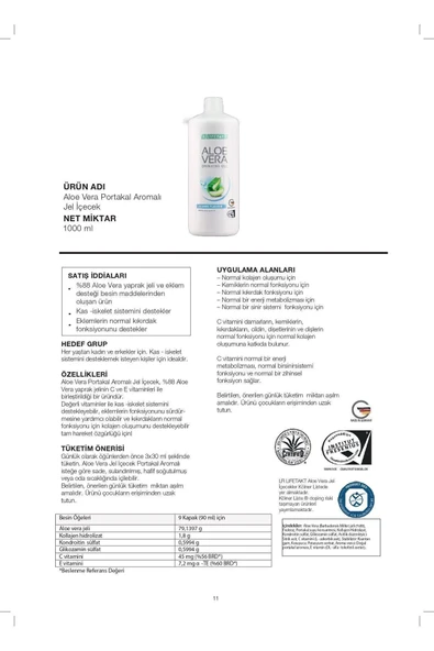 LR Aloe Vera Portakal Aromalı Jel İçecek 3'lü Set - Resim 3