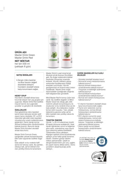 LR Lifetakt Master Drink Red - Resim 2