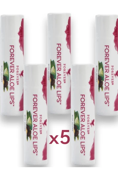 Forever Living Aleo Lips Dudak Koruyucu ve Nemlendirici Krem - Lips Stick 5'li - Resim 2