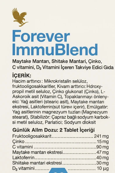 Forever Living Forever ImmuBlend 60 Tablet - Çinko, C ve D3 Vitaminli - Resim 4