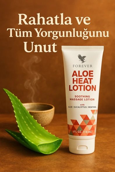 Forever Living Forever Aloe Heat Lotion – Aloe, Okaliptüs ve Mentol ile Kas Rahatlatıcı Masaj Kremi - Resim 3