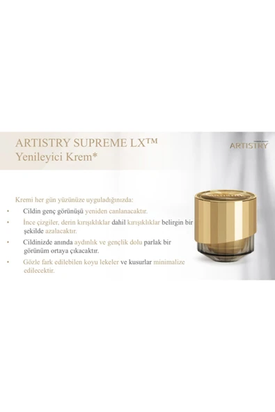 artistry 24 Ayar Altın Yaşlanma Karşıtı Yenileyici Krem Supreme Lx™50ml - Resim 2