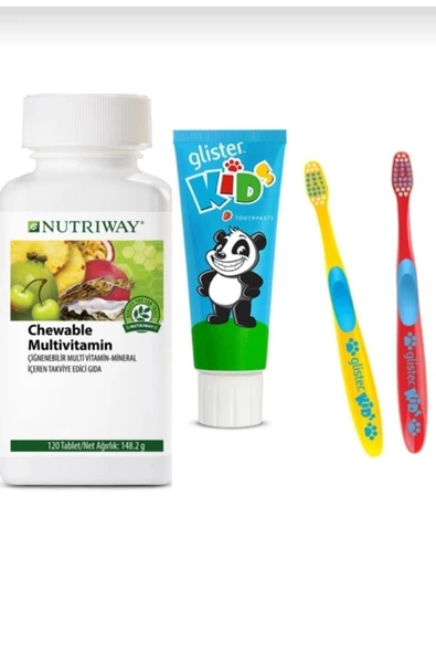 AMWAY GLISTER Amway Gilister Diş Macunu Fırça Nutriway Chewable Multivitamin ürün görseli