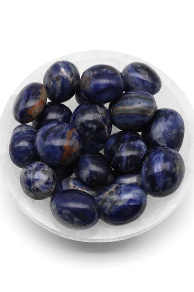 Sodalit Doğal Taş Tamburlanmış Parça - Tımbıl ürün görseli 1