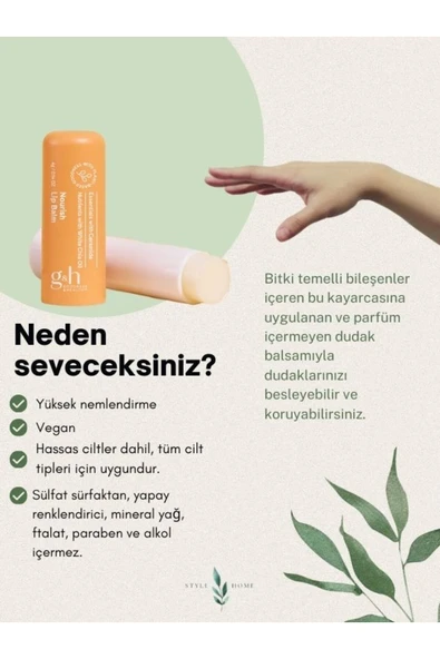 Amway Nourish Dudak Balsamı g&h™ 5 ADET - Resim 2