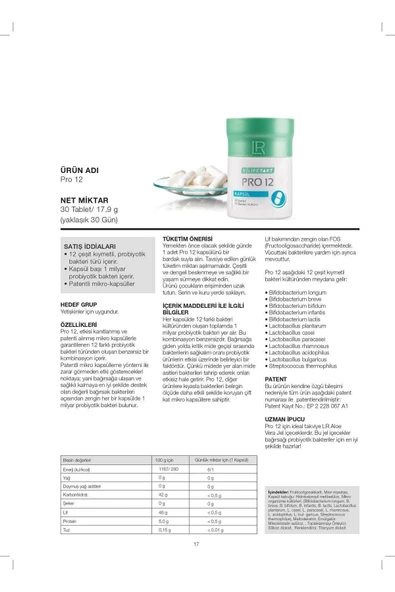 LR Pro 12 Probiyotik 3'lü Set - Resim 2