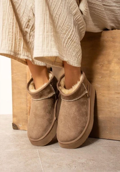 PLATFORM TABAN KÜRKLÜ KADIN BOT VİZON ürün görseli 1