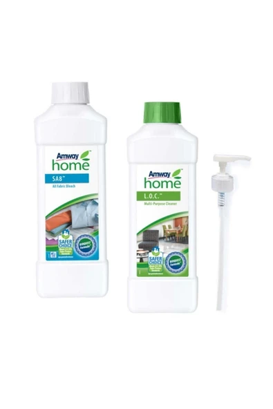 Amway Her Cins Kumaş Beyazlatıcısı + Çok Amaçlı Temizleyici Home + 1 Litre Loc Için Pompa ürün görseli