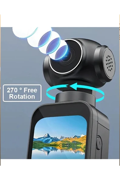 5k Ultra Hd Aksiyon Kamerası Ultra Stabil Çekim, Anti-shake Teknolojisi - Resim 5