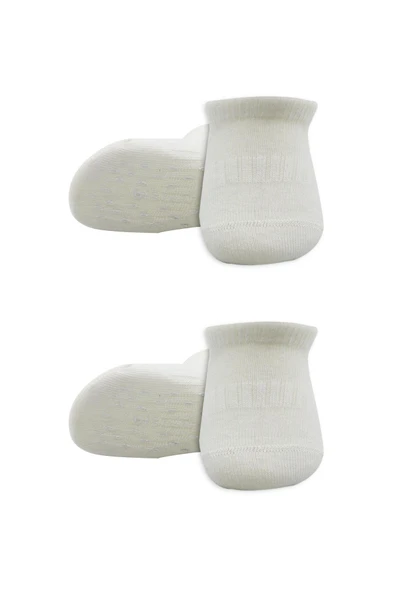 Bistyle 2'Li Sneakers Kaymaz Basic Penye Çorap 20103 Ekru Ekru - Resim 2