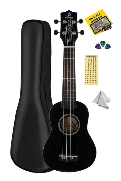 Rennes Soprano Siyah Ukulele (OUTLET) ürün görseli 1