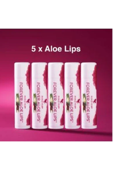 Forever Living Aleo Lips Dudak Koruyucu ve Nemlendirici Krem - Lips Stick 5'li - Resim 3