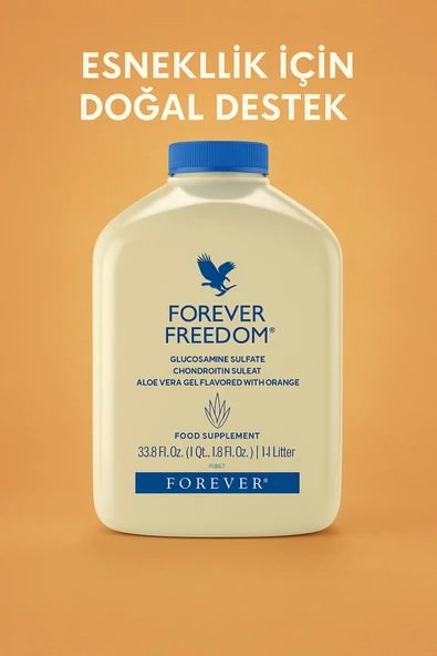 Forever Living Forever Freedom 1 Litre | Glukozamin ve Kondroitin İçeren Portakal Aromalı Aloe Vera Jel - Resim 3