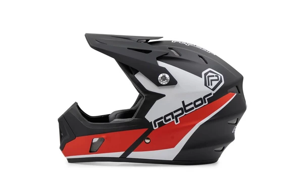 Raptor Kask KS05-A Obsidian Full Face FreeRide Bisiklet Motosiklet Kaskı M Beden Siyah Kırmızı - Resim 4