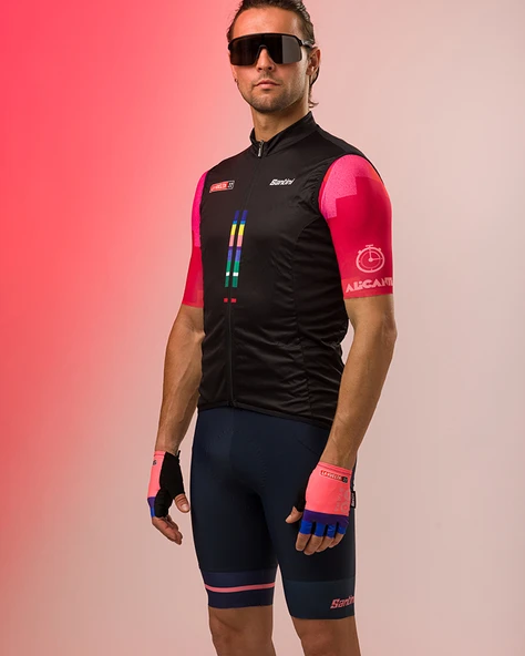 Santini Nebula GIST La Vuelta Özel Seri Erkek Rüzgarlık Yelek RE54275GIST - Resim 4