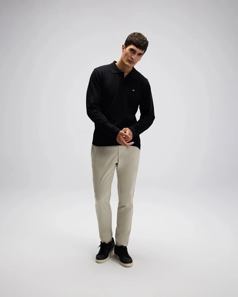 Ellesse EM582 Erkek Polo Yaka Siyah Sweat - Resim 4