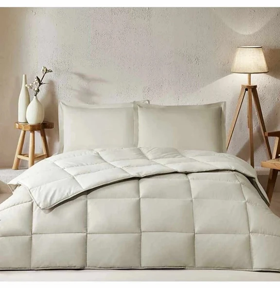 Özdilek %100 Pamuk (Çarşafı Lastikli) Tek Kişilik Yatak Seti-Colourist Kum Beji Vanilya - Resim 2