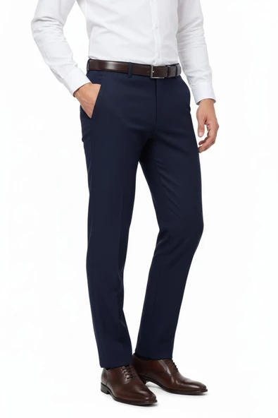 Erkek Regular Fit Armürlü Kumaş Pantolon Likra Kumaş BGL-ST05038 - Resim 4