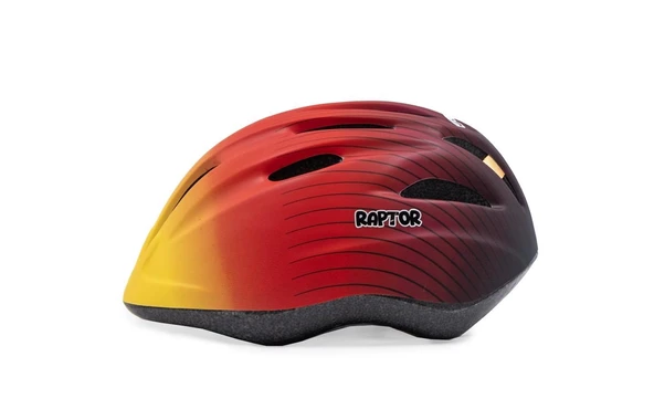 Raptor Çocuk Bisiklet Kaskı HB63 MTB Bisiklet Kaskı Turuncu Renk Sunset Bisiklet Scooter Kaskı M Beden - Resim 2