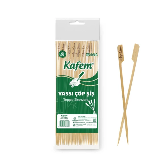 ÇÖP ŞİŞ YASSI 20 CM 50 Lİ ürün görseli