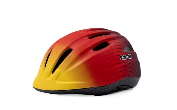 Raptor Çocuk Bisiklet Kaskı HB63 MTB Bisiklet Kaskı Turuncu Renk Sunset Bisiklet Scooter Kaskı M Beden - Resim 3