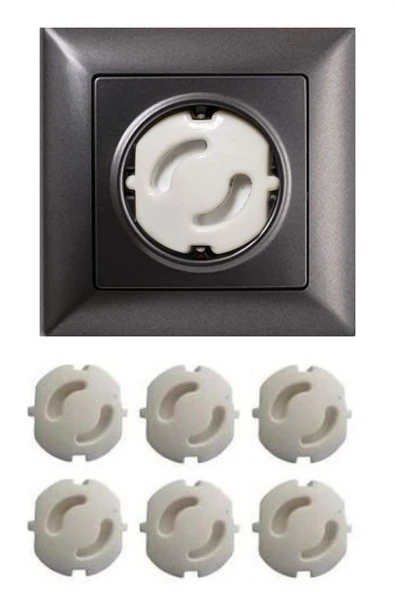 Bebek Çocuk Priz Koruma Kapağı (6 Adet) Çocuk Güvenliği, Priz Muhafazası, Priz Kapatıcı (5314) - Resim 5