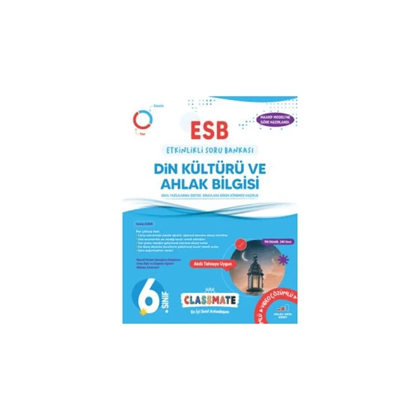 6. Sınıf Classmate Din Kültürü ve Ahlak Bilgisi Etkinlikli Soru Bankası ürün görseli