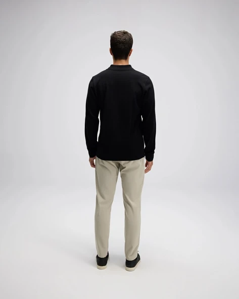 Ellesse EM582 Erkek Polo Yaka Siyah Sweat - Resim 5