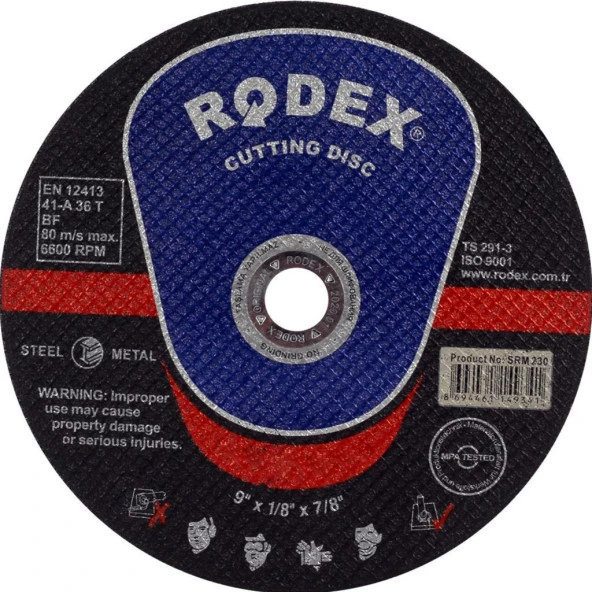 Rodex Metal Kesici Taş 180 x 3 x 22 mm