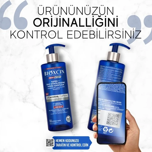 Bioxcin Şampuan 500ML - L-Carnitine, Kafein, BIOCOMPLEXB11, Men Sport - Resim 3