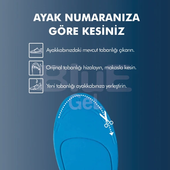 Active Team Darbe Emici Ark Desteği İş Ayakkabıları İçin Yumuşak Iç Tabanlık No: 36-40 - Resim 7