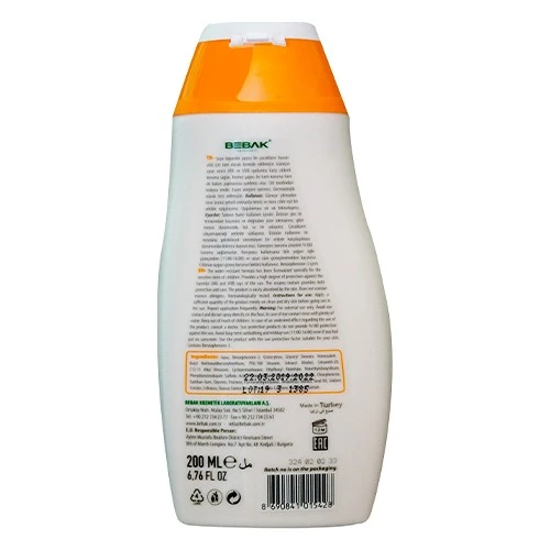 Bebak Baby Sun Güneş Losyonu SPF50+ 200 ml - Resim 3