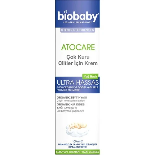 Biobaby Kuru ve Atopik Ciltler İçin Krem 100 ml ürün görseli